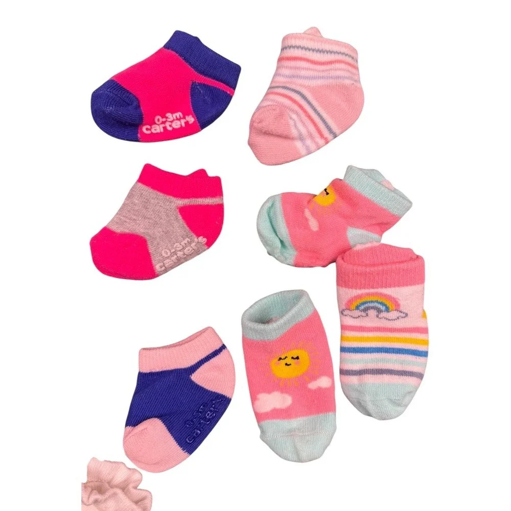 Carters Baby Socks‎ 0-3 Months Lot of 11 Pairs Infant Colorful 202